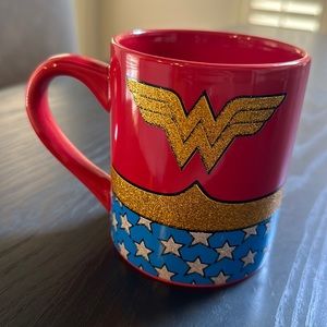 Wonder Woman sparkly coffee mug